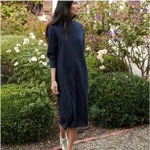 NWT Frank & Eileen Lightweight Funnel Neck Dress Black Size XS